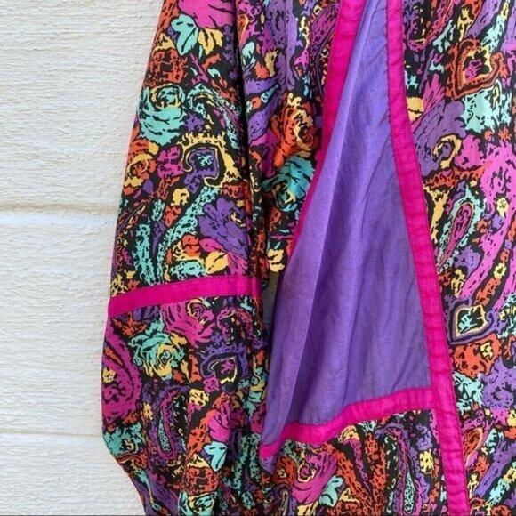 Vintage 90s Westbound Sport Paisley Full Zip Windbreaker Track Jacket - Picture 13 of 13